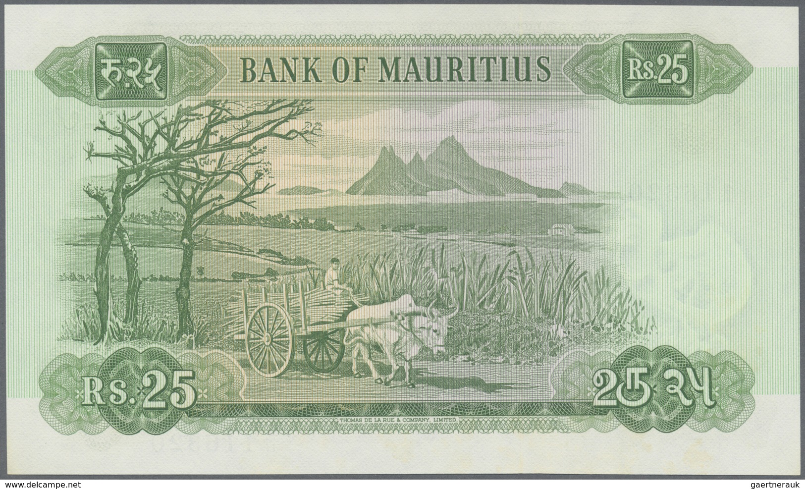 Mauritius: Set with 8 Banknotes 1967 5 Rupees A/46 581027, 25 Rupees A/11 116320. 50 Rupees 6x A/12