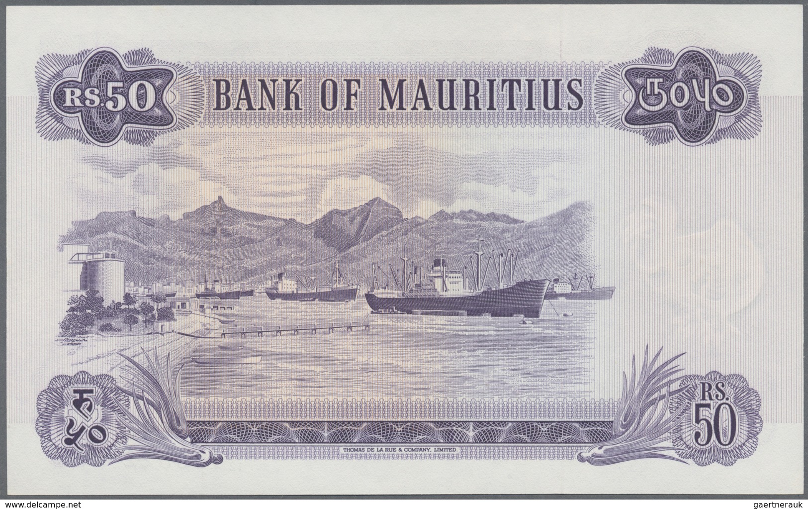 Mauritius: Set with 8 Banknotes 1967 5 Rupees A/46 581027, 25 Rupees A/11 116320. 50 Rupees 6x A/12