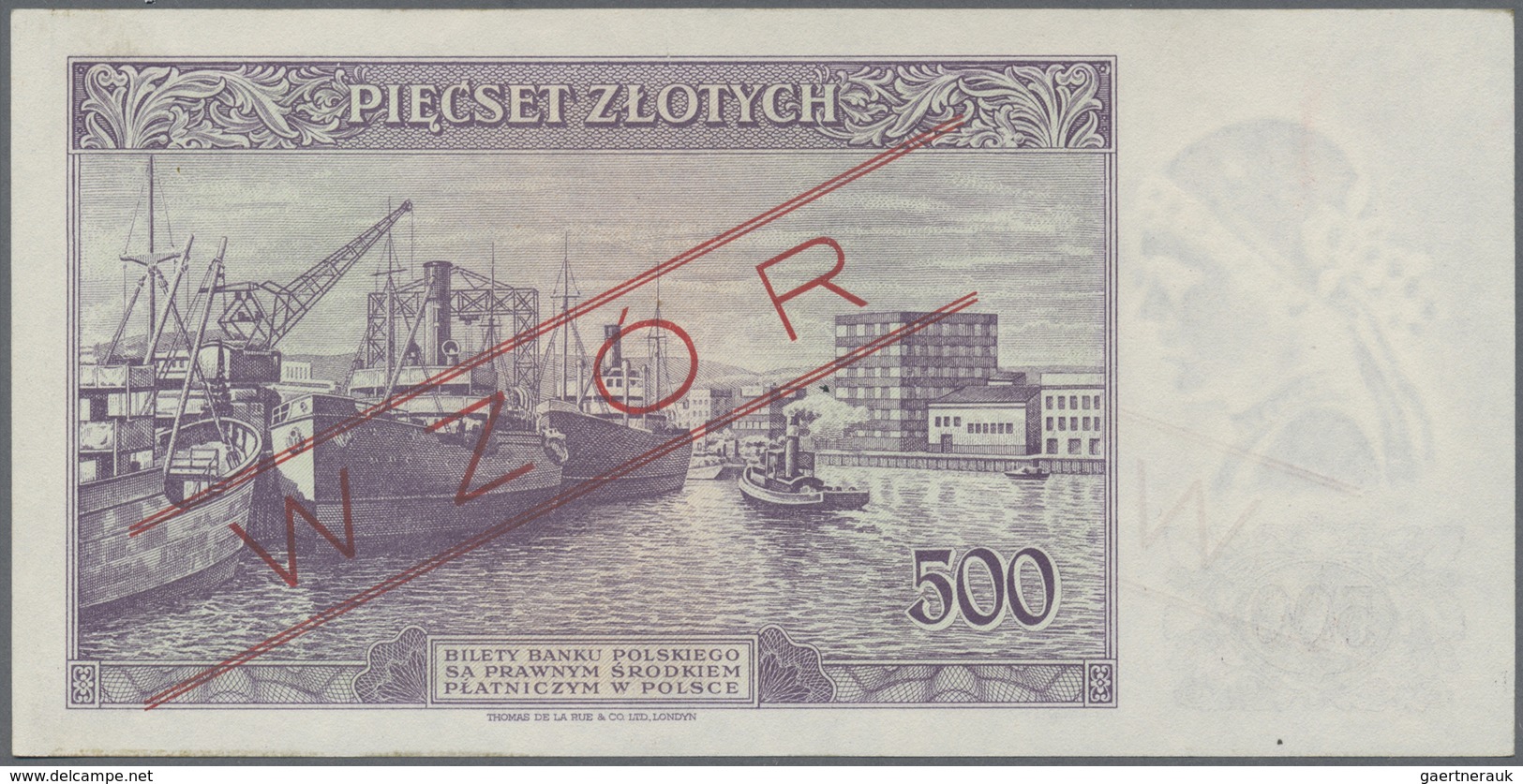 Poland / Polen: 500 Zlotych 1939 SPECIMEN, P.86s, Tiny Dint At Upper Left And Right Corner And Tiny - Poland