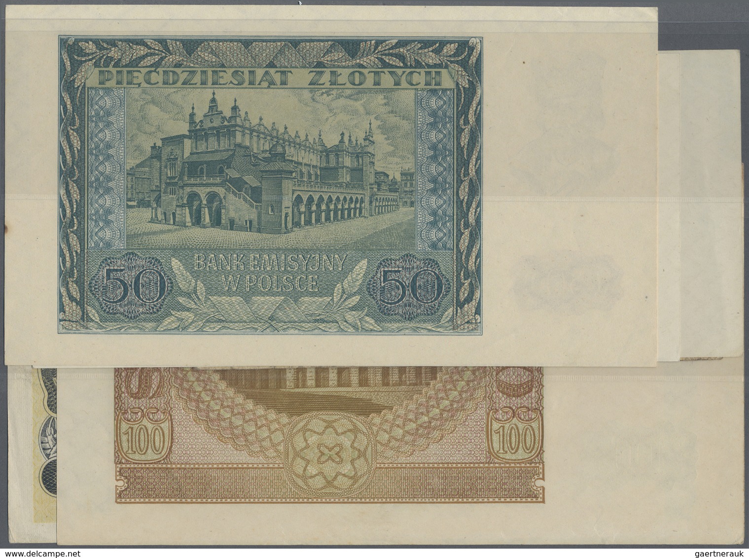 Poland / Polen: Set With 9 Banknotes 1940 Issue Containing 1, 2, 5, 2 X 10, 20, 50, 100 And 500 Zlot - Poland