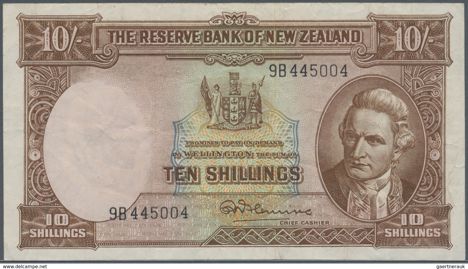 New Zealand / Neuseeland: 10 Shillings ND P. 158d, Vertical Folds And Creases In Paper, No Holes Or - New Zealand