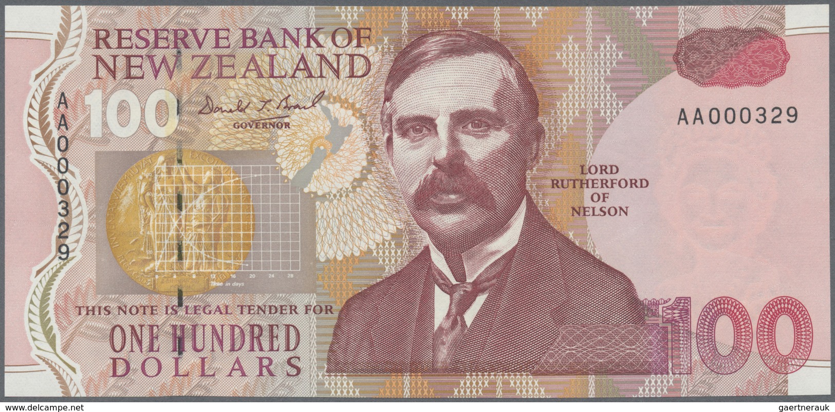 New Zealand / Neuseeland: Set with 6 Banknotes 5, 10, 20, 50 and 100 Dollars ND(1992-99) with matchi