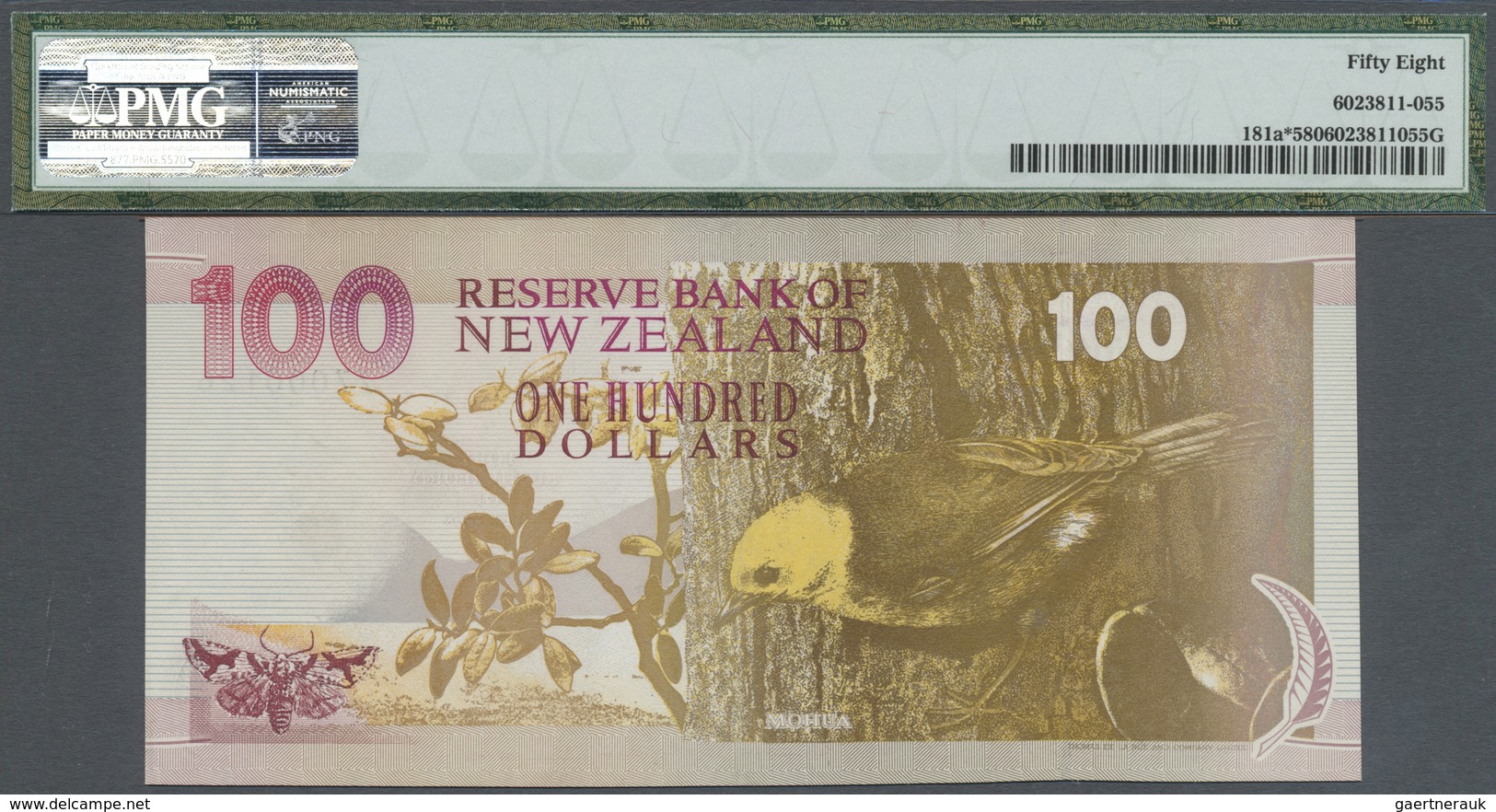 New Zealand / Neuseeland: 100 Dollars ND(1992) Replacement With Very Low Serial Number ZZ 000126, P. - New Zealand