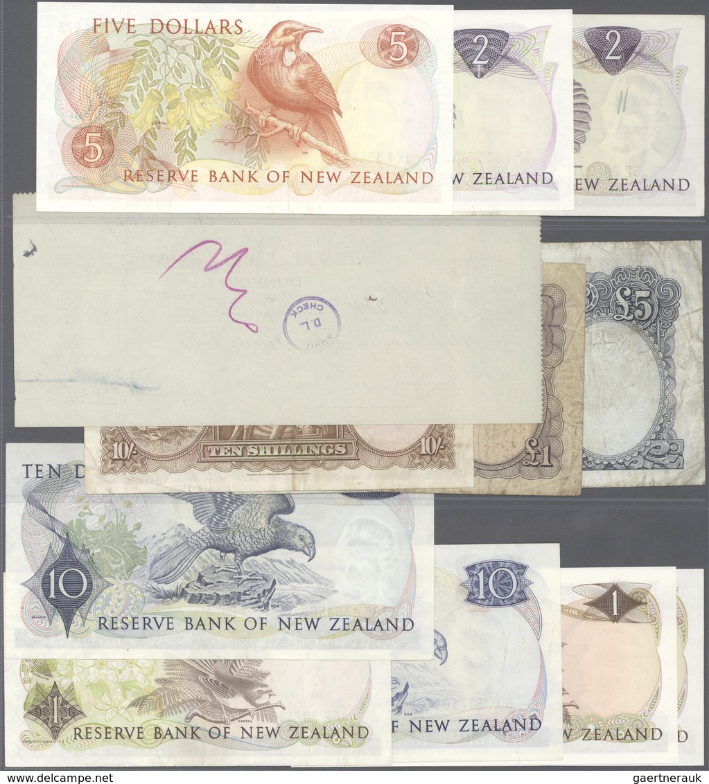 New Zealand / Neuseeland: Large Set Of 42 Banknotes From New Zealand Containing 10 Shillings, 1 And - New Zealand