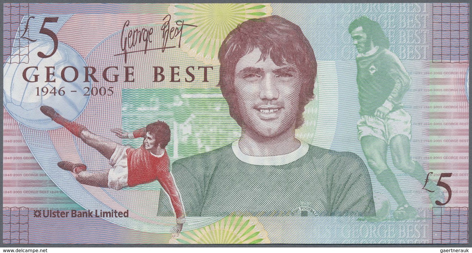 Northern Ireland / Nordirland: Ulster Bank Limited 2006 5 Pounds (George Best), P.339 Almost Solid G - Sonstige & Ohne Zuordnung