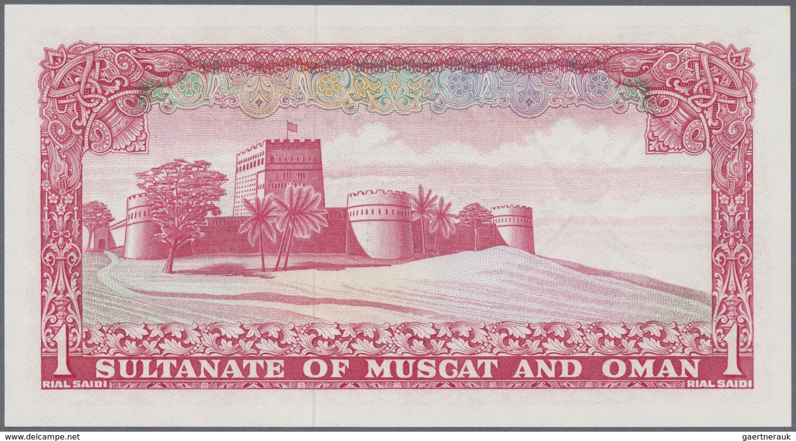 Oman: Sulatanate of Muscat and Oman, set with 6 Banknotes comprising 100 Baiza, 1/4, 1/2, 1, 5 and 1