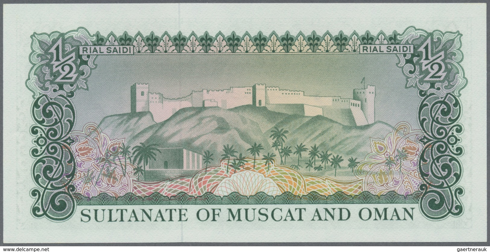 Oman: Sulatanate of Muscat and Oman, set with 6 Banknotes comprising 100 Baiza, 1/4, 1/2, 1, 5 and 1