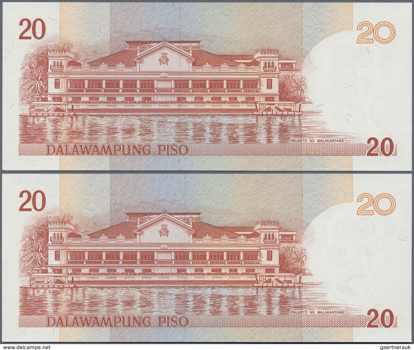 Philippines / Philippinen: 2 Pcs Unlisted Specimen Note Of 20 Pesos 2008 P. NL Like P. 200, With Zer - Philippines