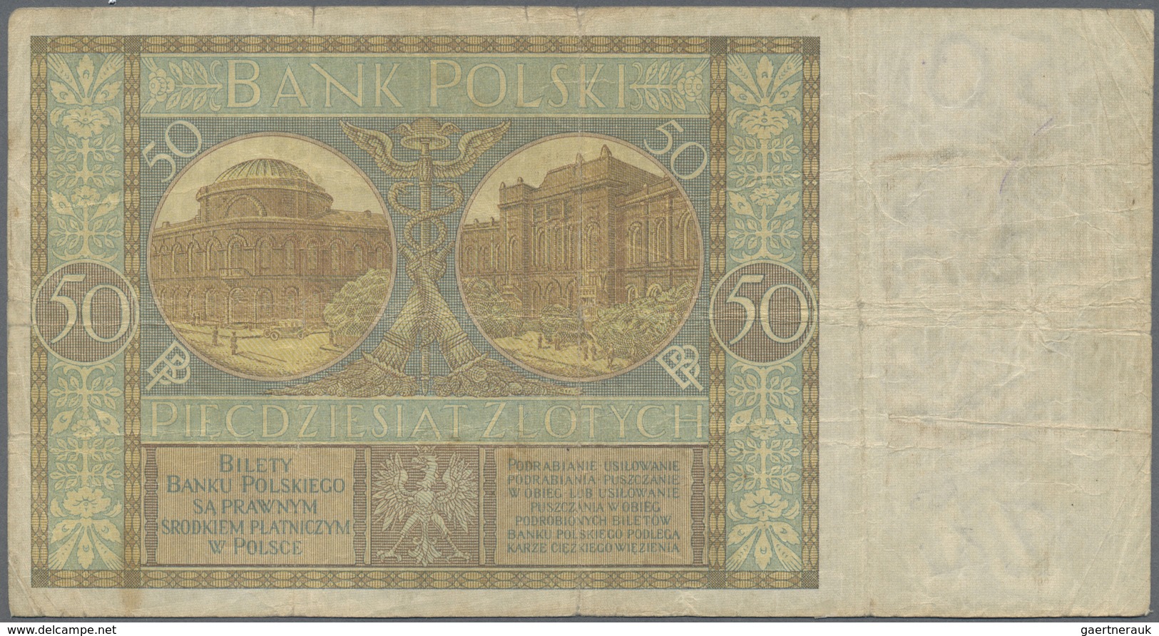 Poland / Polen: Pair With 50 Zlotych 1925 P.64a (F-) And 10 Zlotych 1926 P.65a (VF) (2 Pcs.) - Poland