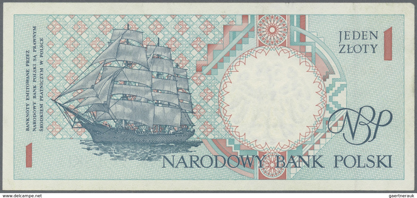 Poland / Polen: 1 Zloty 1990, Printed By Giesecke & Devrient, Munich, P.164 Issued Note Without The - Poland