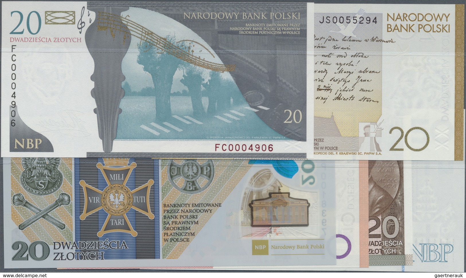 Poland / Polen: Set With 15 Banknotes Of The 1994 – 2014 Series Containing 10, 20, 50, 100 And 200 Z - Poland