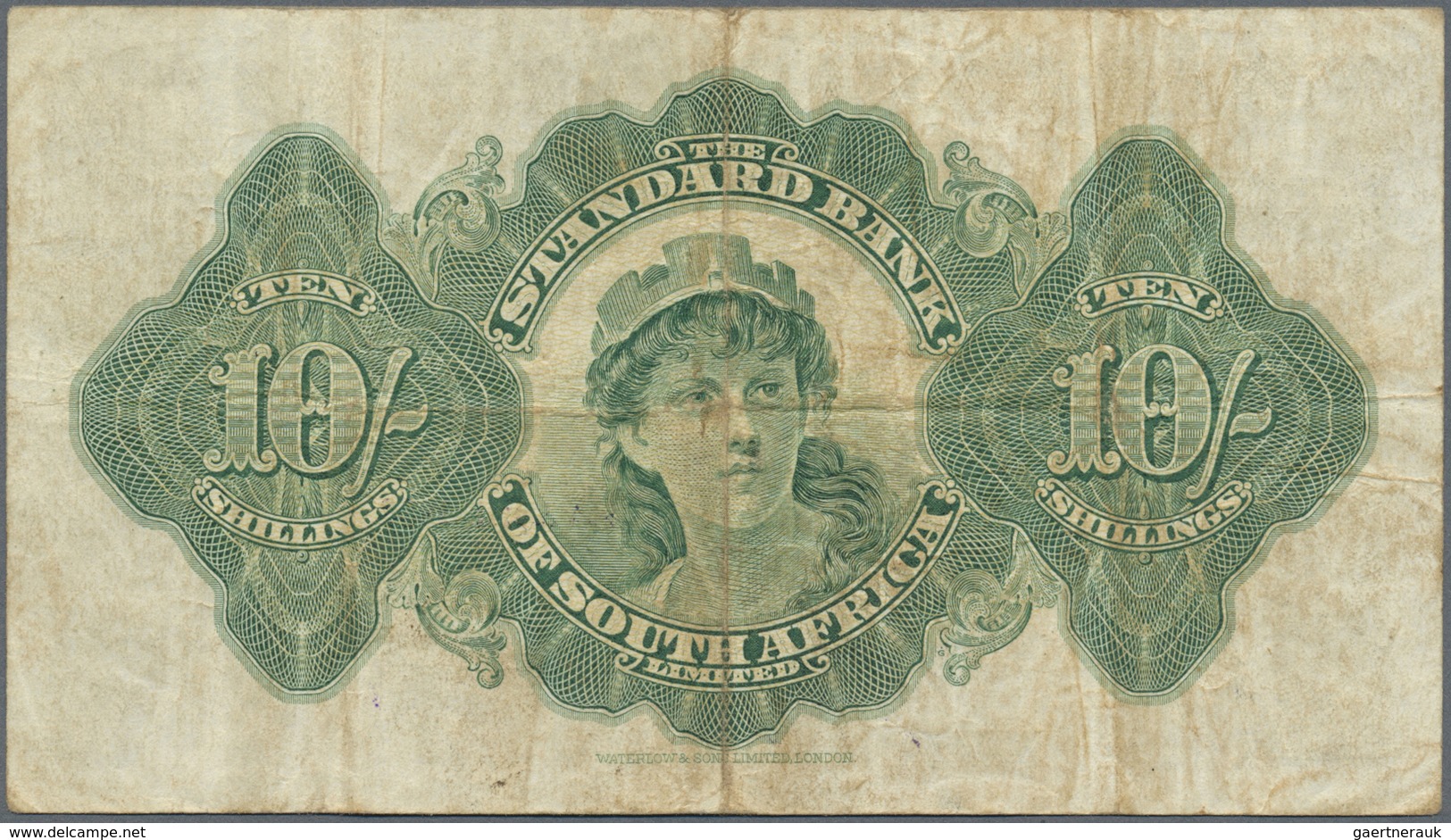 Rhodesia / Rhodesien: 10 Shillings 1936 P. S146b, Used With Several Folds And Light Stain In Paper, - Rhodesia