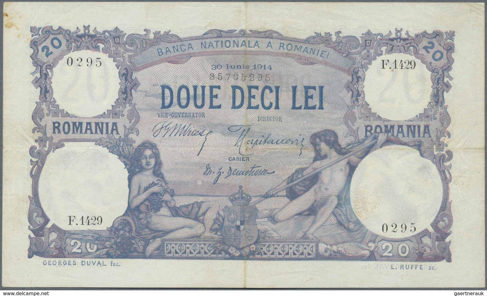 Romania / Rumänien: Banca Naţională A României 20 Lei June 30th 1914, P.20, Still Nice Note With Bri - Romania