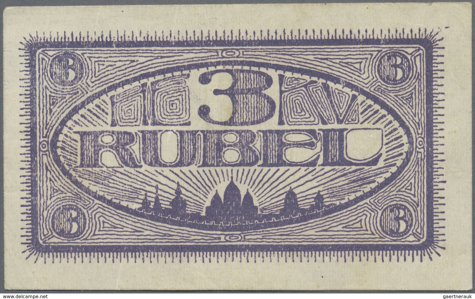 Russia / Russland: Irkutsk POW Camp 3 Rubles 1919, P.NL In Almost Perfect Condition With A Few Minor - Russia