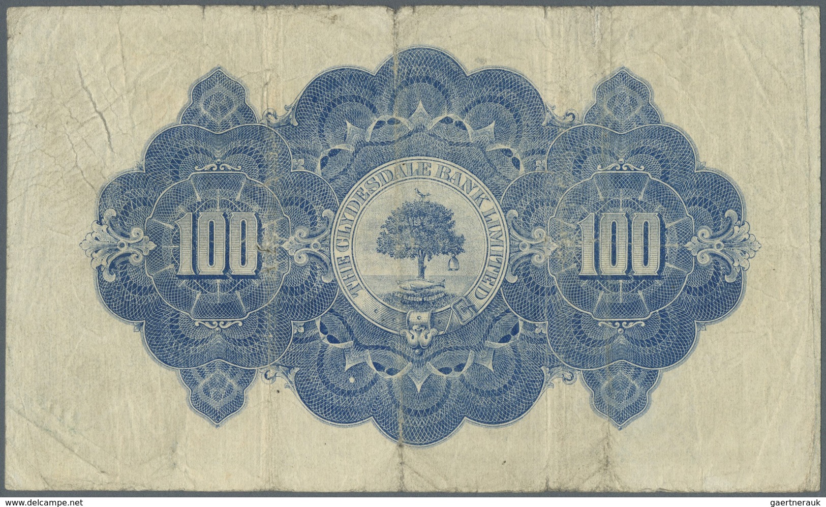 Scotland / Schottland: The Clydesdale Bank 100 Pounds 1935 P. 188, Great Rare Note, Several Folds An - Other & Unclassified