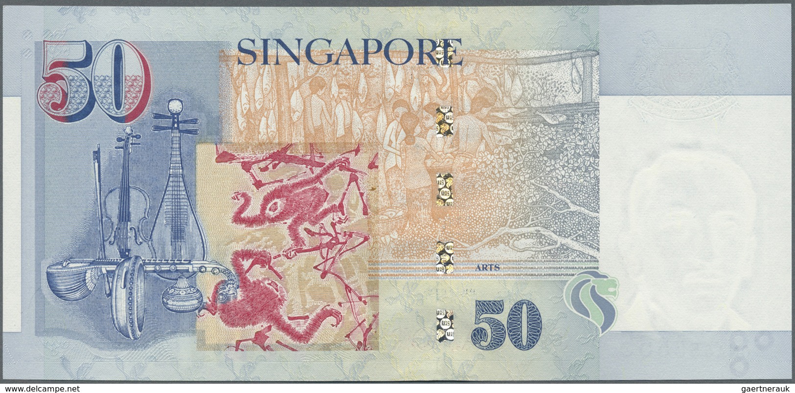 Singapore / Singapur: Set Os Two Notes 2 Dollars ND(1999) And 50 Dollars ND(1999), P.38 And 41, Both - Singapore