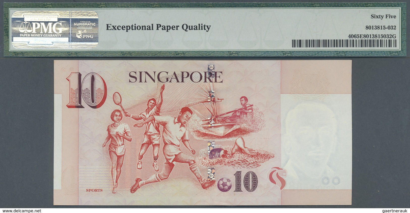 Singapore / Singapur: large and rare set of 10 pcs 10 Dollars ND(1999) P. 40, all with special numbe