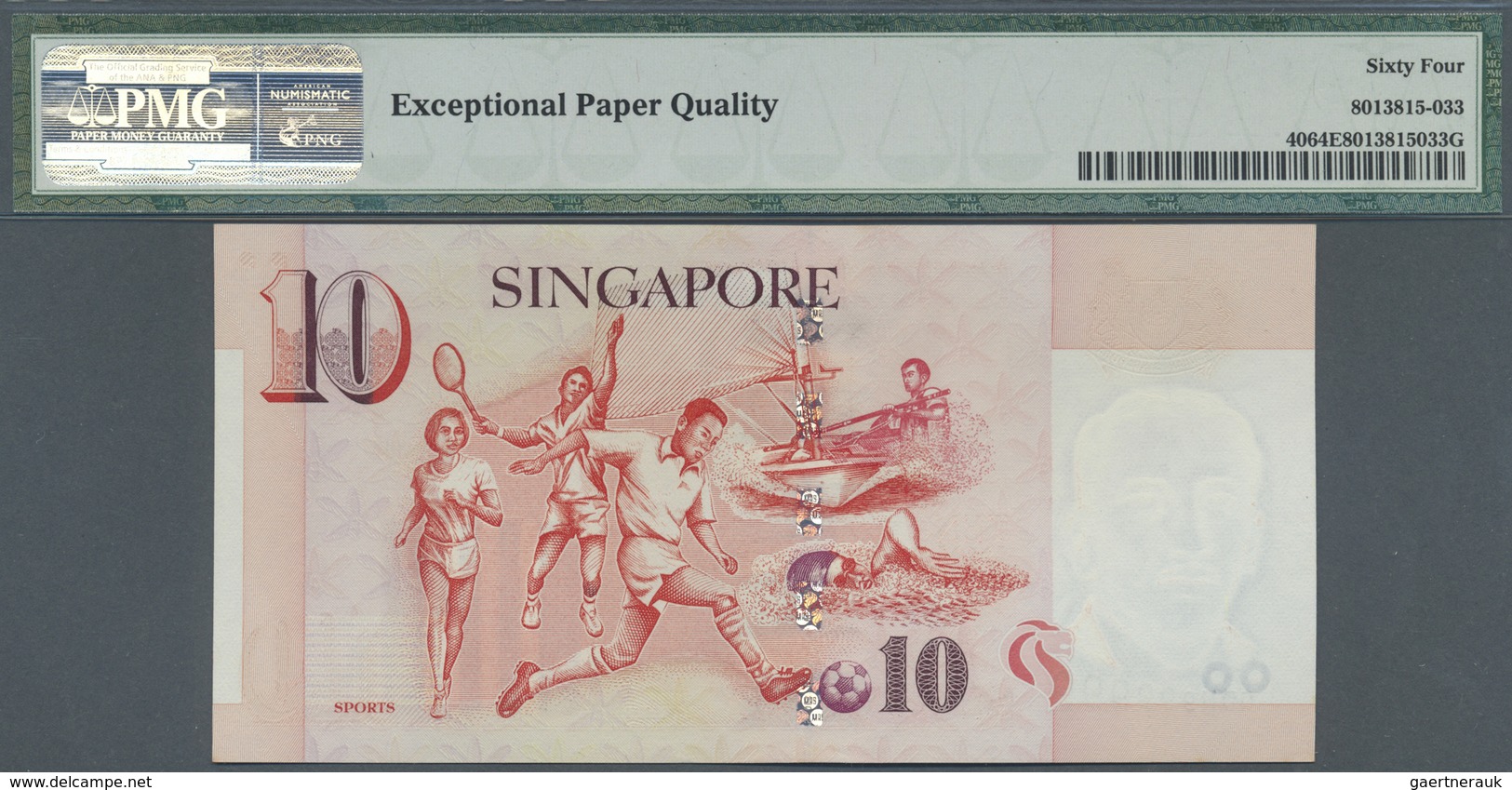 Singapore / Singapur: large and rare set of 10 pcs 10 Dollars ND(1999) P. 40, all with special numbe