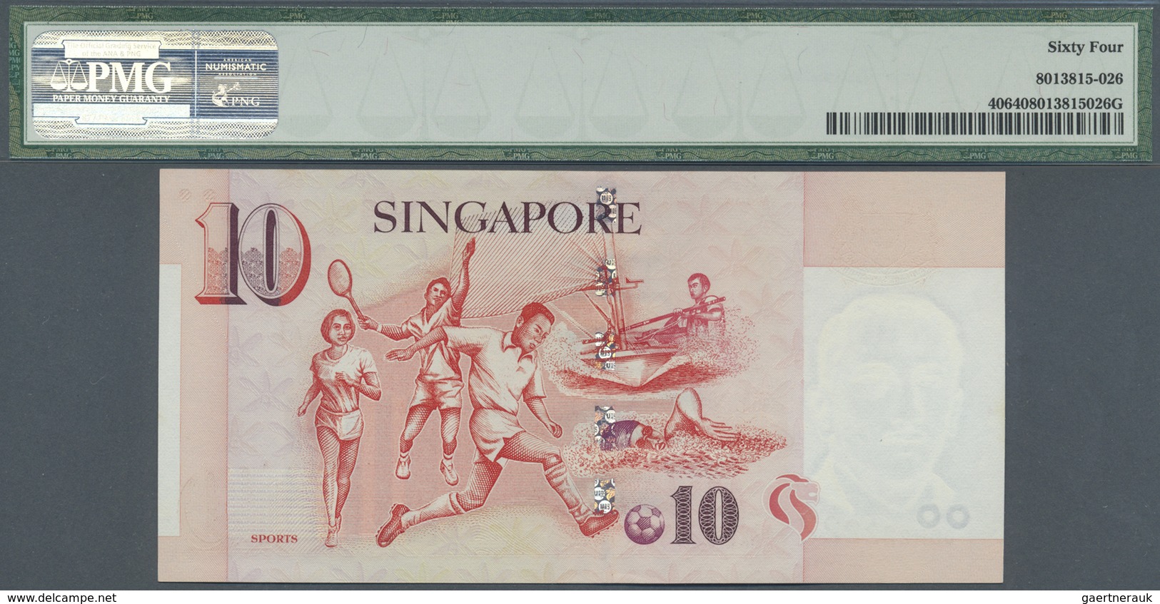 Singapore / Singapur: large and rare set of 10 pcs 10 Dollars ND(1999) P. 40, all with special numbe