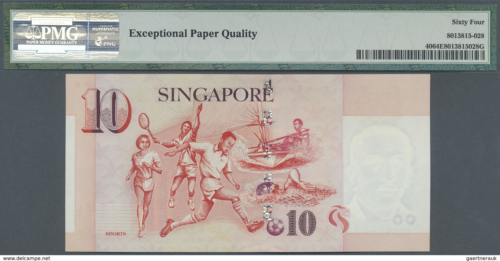 Singapore / Singapur: large and rare set of 10 pcs 10 Dollars ND(1999) P. 40, all with special numbe