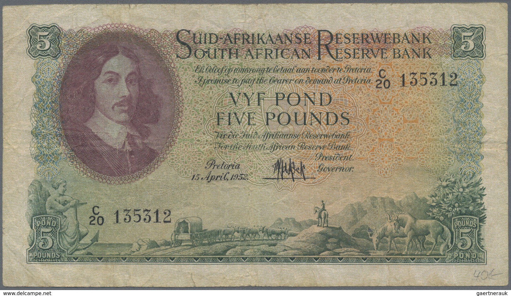 South Africa / Südafrika: large set of 26 banknotes 5 Pounds containing 4x P. 96a (F) and 19x 5 Poun