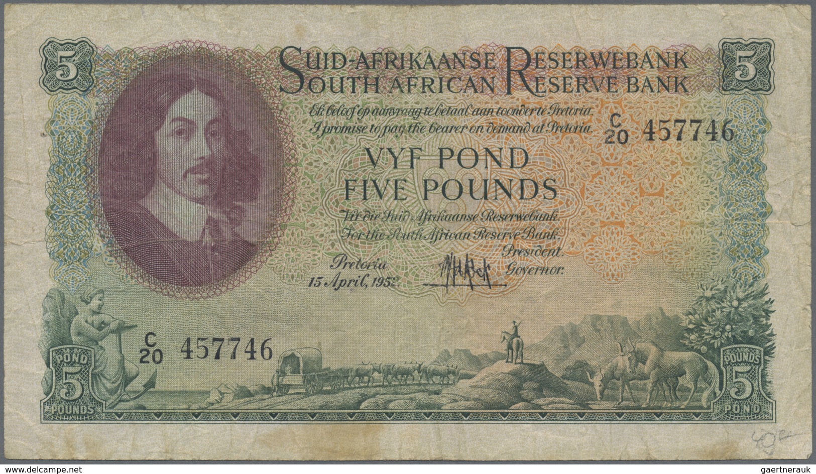 South Africa / Südafrika: large set of 26 banknotes 5 Pounds containing 4x P. 96a (F) and 19x 5 Poun