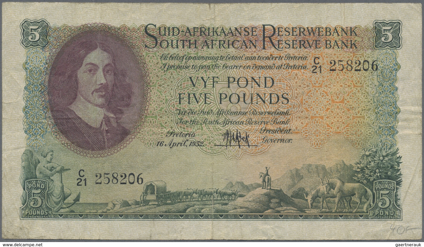 South Africa / Südafrika: large set of 26 banknotes 5 Pounds containing 4x P. 96a (F) and 19x 5 Poun