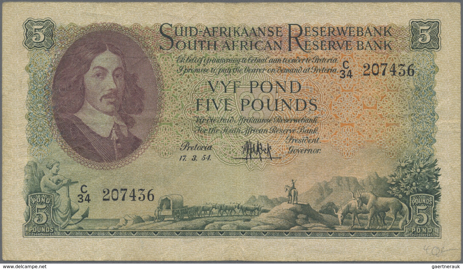 South Africa / Südafrika: large set of 26 banknotes 5 Pounds containing 4x P. 96a (F) and 19x 5 Poun