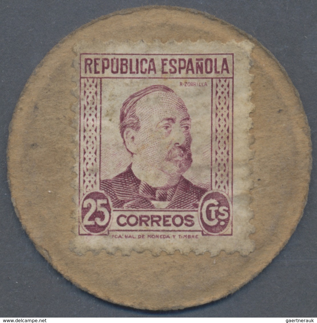 Spain / Spanien: Spain : 1938, Civil War Stamp Money, 25 C. "Numeral" Serie, 25 C. "Portrait" Serie, - Sonstige & Ohne Zuordnung