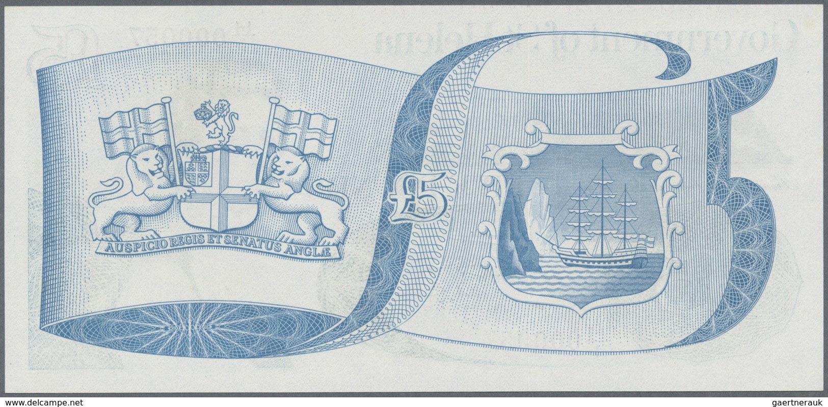 St. Helena: Set with 4 Banknotes with Matching First Prefix Low Serial Number 50 Pence, 1 Pound, 5 P