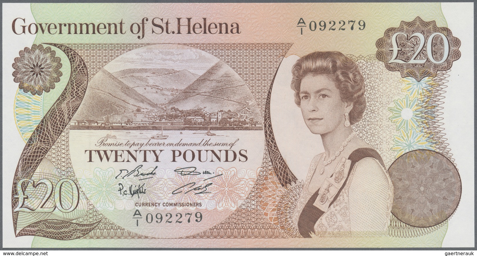 St. Helena: Set With 7 Banknotes Series  1976 – 2004 1 Pound X2 A/1 298687, A/1 044612, 5 Pounds H/1 - Isola Sant'Elena