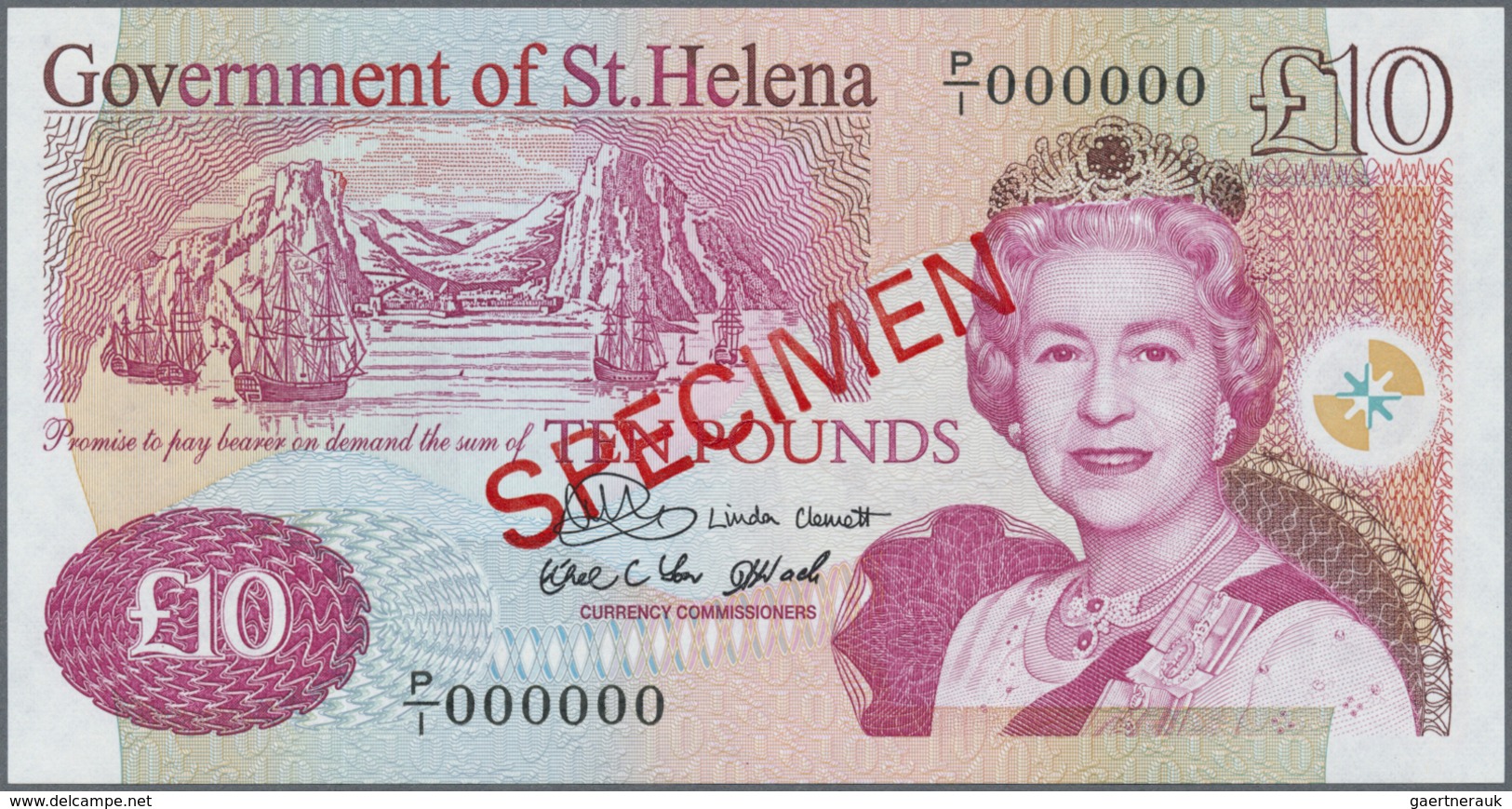 St. Helena: Set Of 2 Specimen Notes Containing 10 And 20 Pounds 2004 P. 12s, 13s, Both In Condition: - Isola Sant'Elena