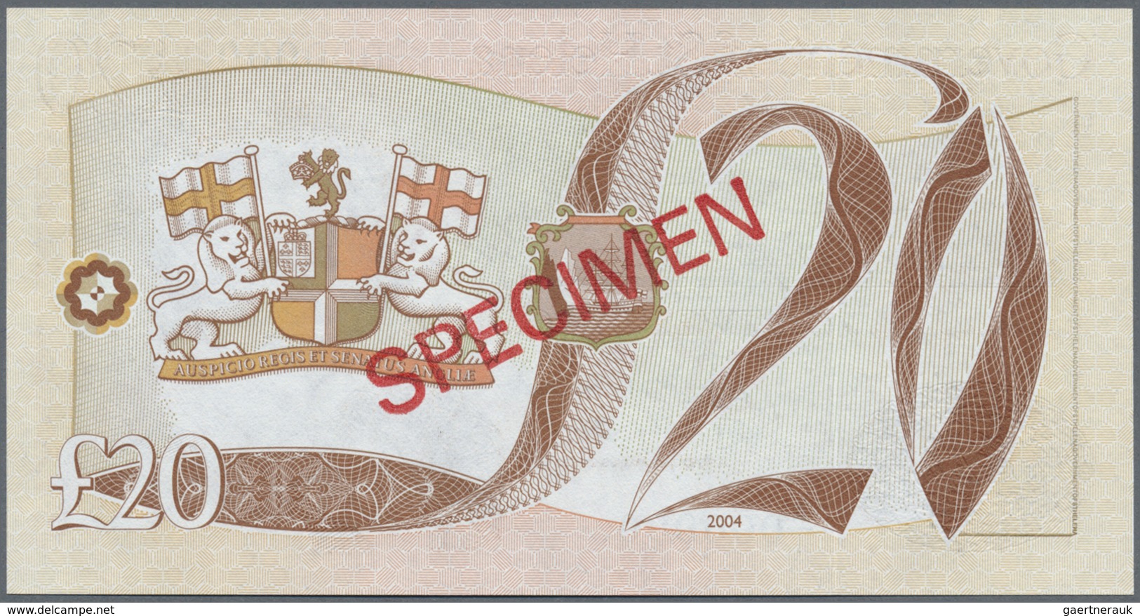 St. Helena: Set Of 2 Specimen Notes Containing 10 And 20 Pounds 2004 P. 12s, 13s, Both In Condition: - Isola Sant'Elena