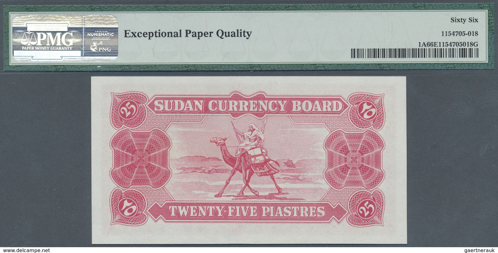 Sudan: Pair Of Two Notes 25 Piastres 1956, P.1A With Running Serial Numbers A/10 0220317 And A/10 02 - Soudan