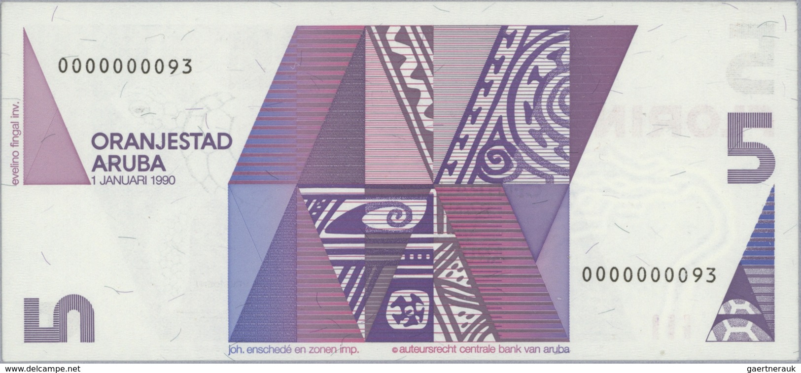 Aruba: Official Collectors Book Issued By The Central Bank Of Aruba Commemorating The First Banknote - Aruba (1986-...)