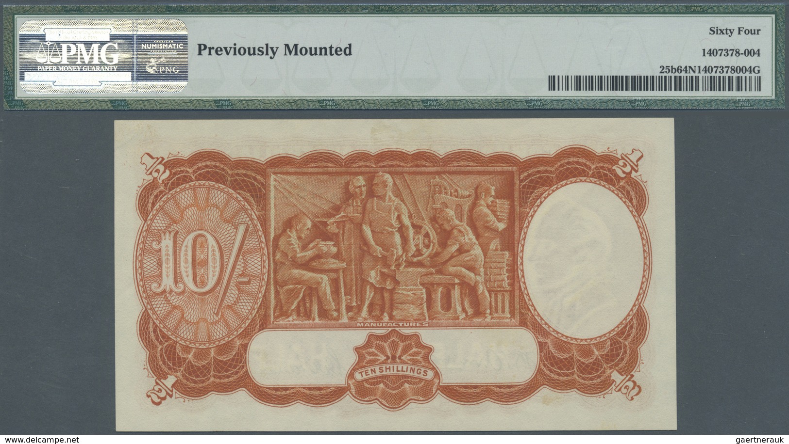 Australia / Australien: 10 Shillings ND(1942) P. 25b, Condition: PMG64 Choice UNC NET (previously Mo - Other & Unclassified