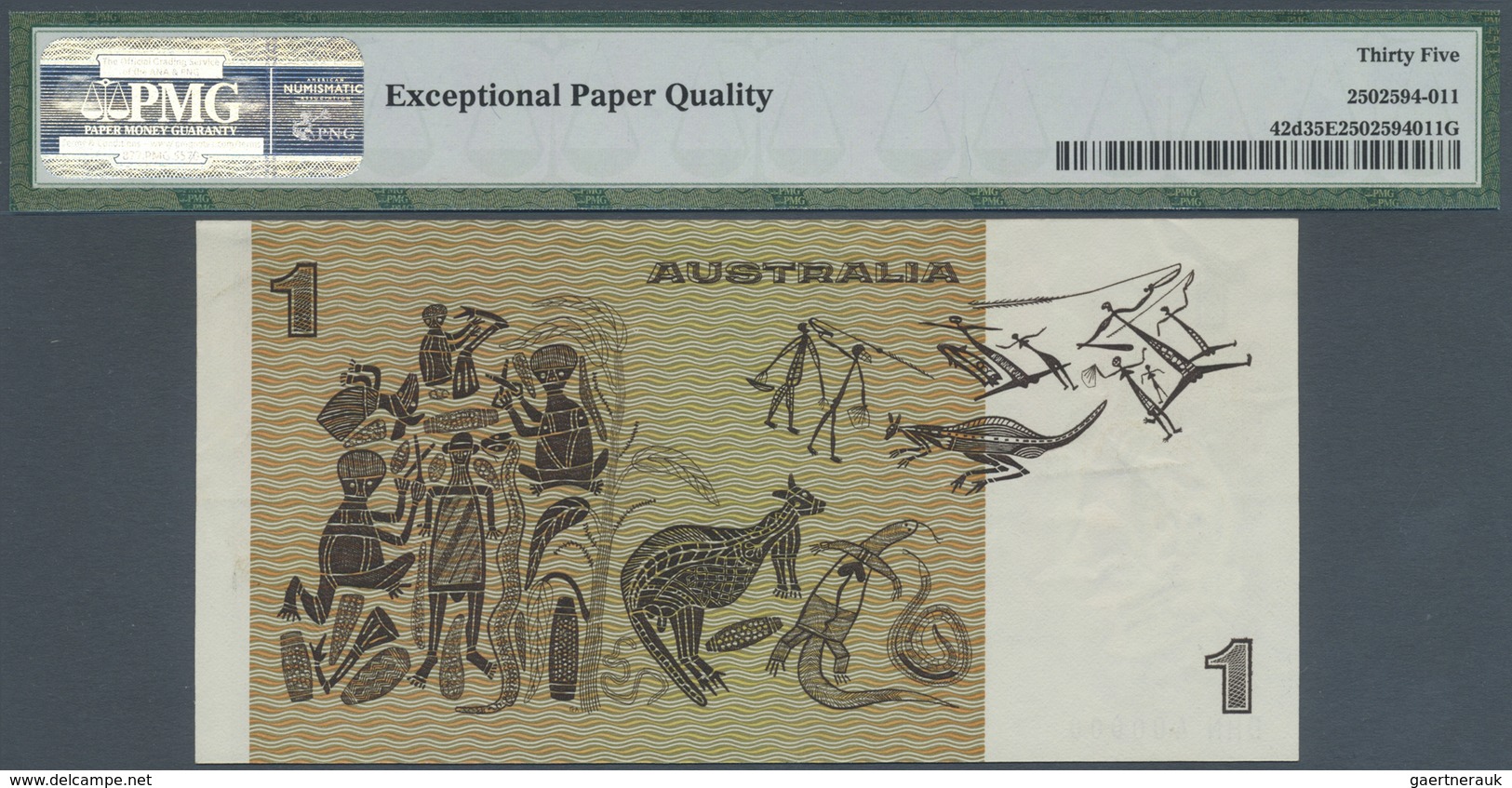 Australia / Australien: 1 Dollar ND(1974-83), P.42d With Fancy Number DHN 400000 PMG 35 Choice VF EP - Other & Unclassified