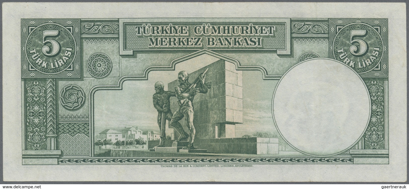 Turkey / Türkei: 5 Lirasi L. 1930 (1937-1939) "Atatürk" - 2nd Issue, P.127, Exceptional Good Conditi - Turchia