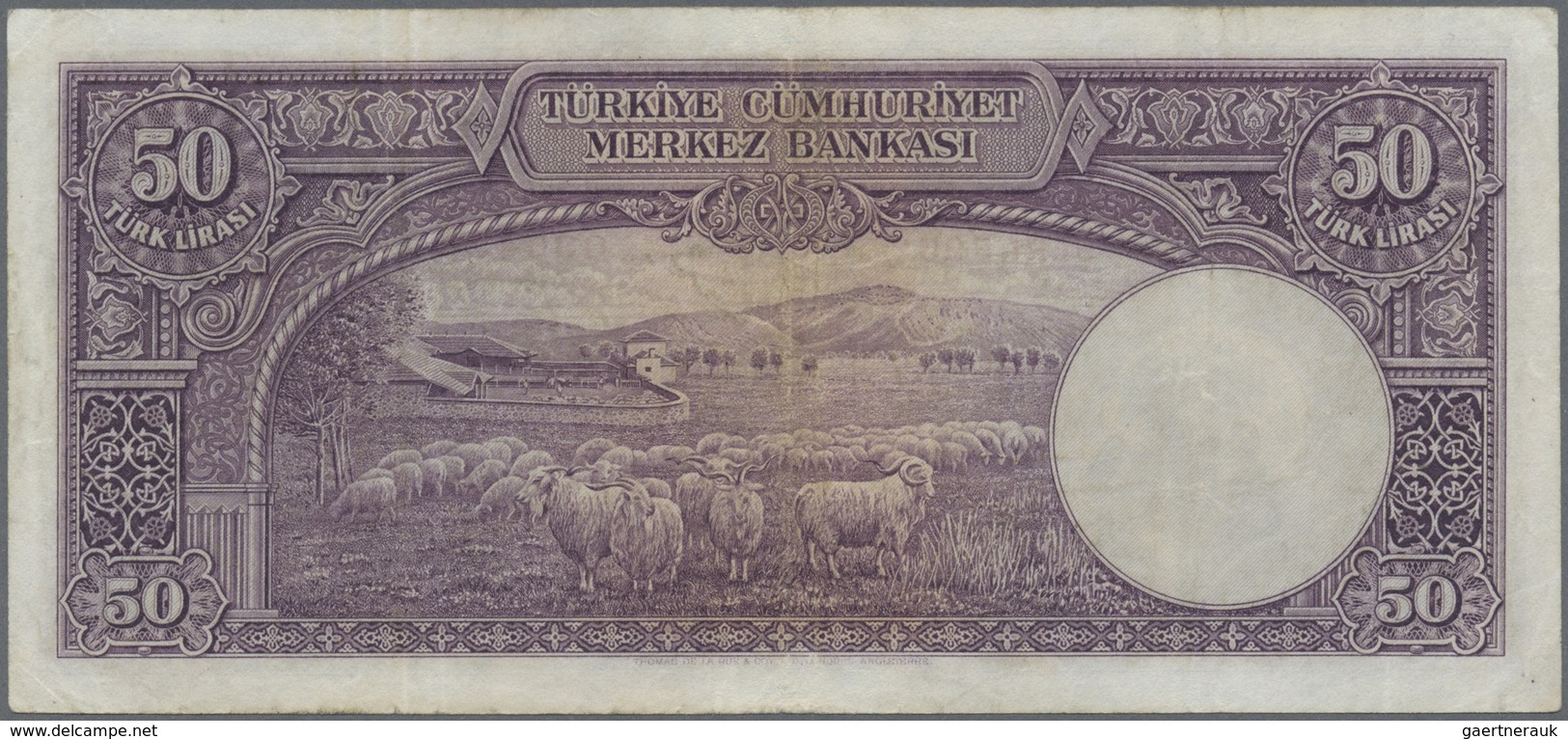 Turkey / Türkei: 50 Lirasi L. 1930 (1937-1939) "Atatürk" - 2nd Issue, P.129, Very Rare Note In Great - Turquie