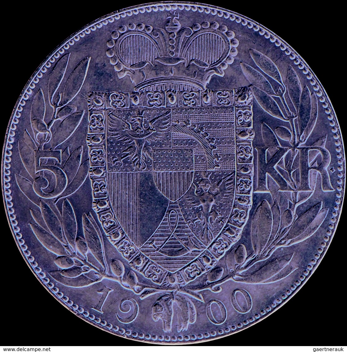 Liechtenstein: Johann II. 1858-1929: 5 Kronen 1900, Dav. 216, HMZ 2-1376b, Auflage 5.000 Expl., Min. - Liechtenstein