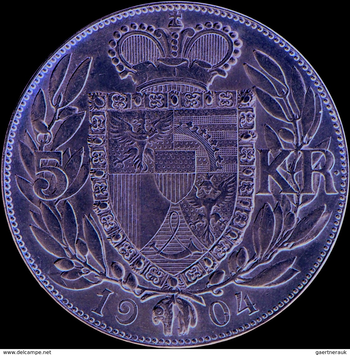 Liechtenstein: Johann II. 1858-1929: 5 Kronen 1904, Dav. 216, HMZ 2-1376c, Auflage 15.000 Expl., Min - Liechtenstein