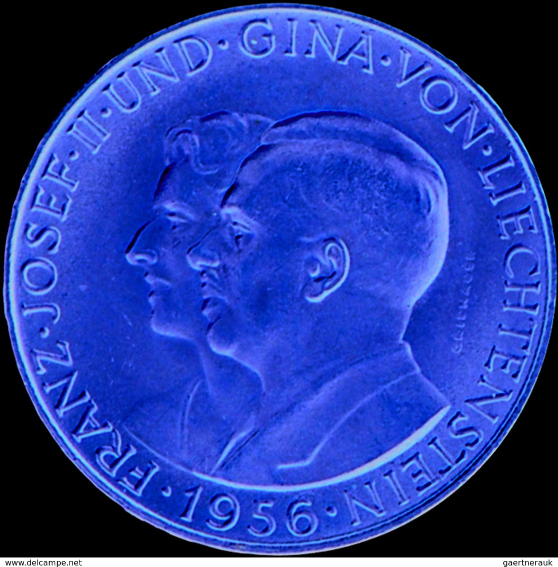 Liechtenstein - Anlagegold: Franz Josef II. 1938-1989: 25 Franken 1956; Gold 900/1000; 5,64 G; Divo - Liechtenstein