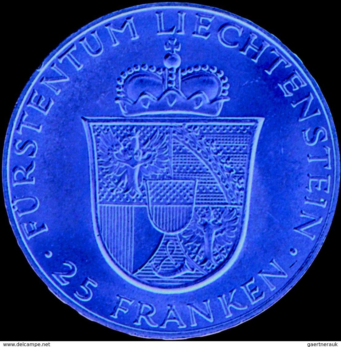 Liechtenstein - Anlagegold: Franz Josef II. 1938-1989: 25 Franken 1956; Gold 900/1000; 5,64 G; Divo - Liechtenstein