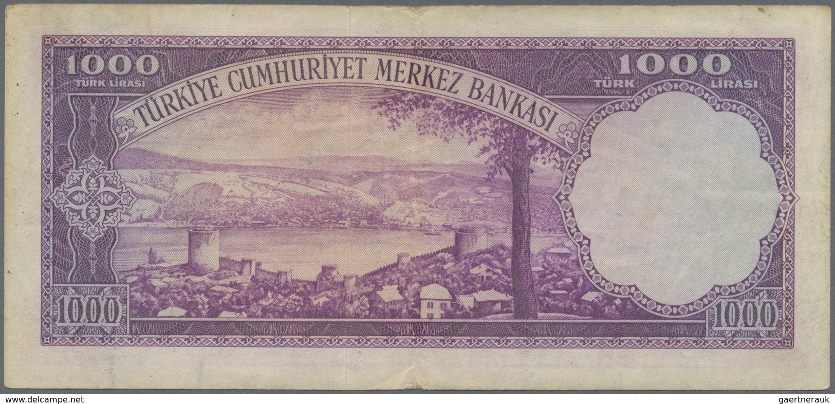 Turkey / Türkei: 1000 Lirasi L. 1930 (1951-1961) "Atatürk" - 5th Issue, P.172, Rare Note In Good Ori - Turchia