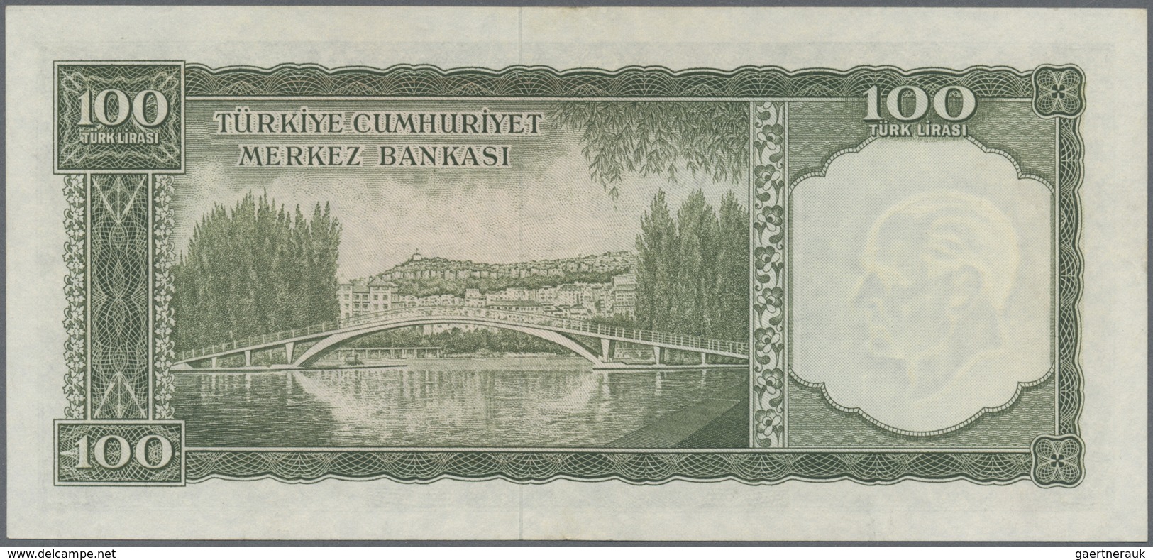 Turkey / Türkei: 100 Lirasi L. 1930 (1951-1965) "Atatürk" - 5th Issue, P.176 With A Few Very Soft Ve - Turquie