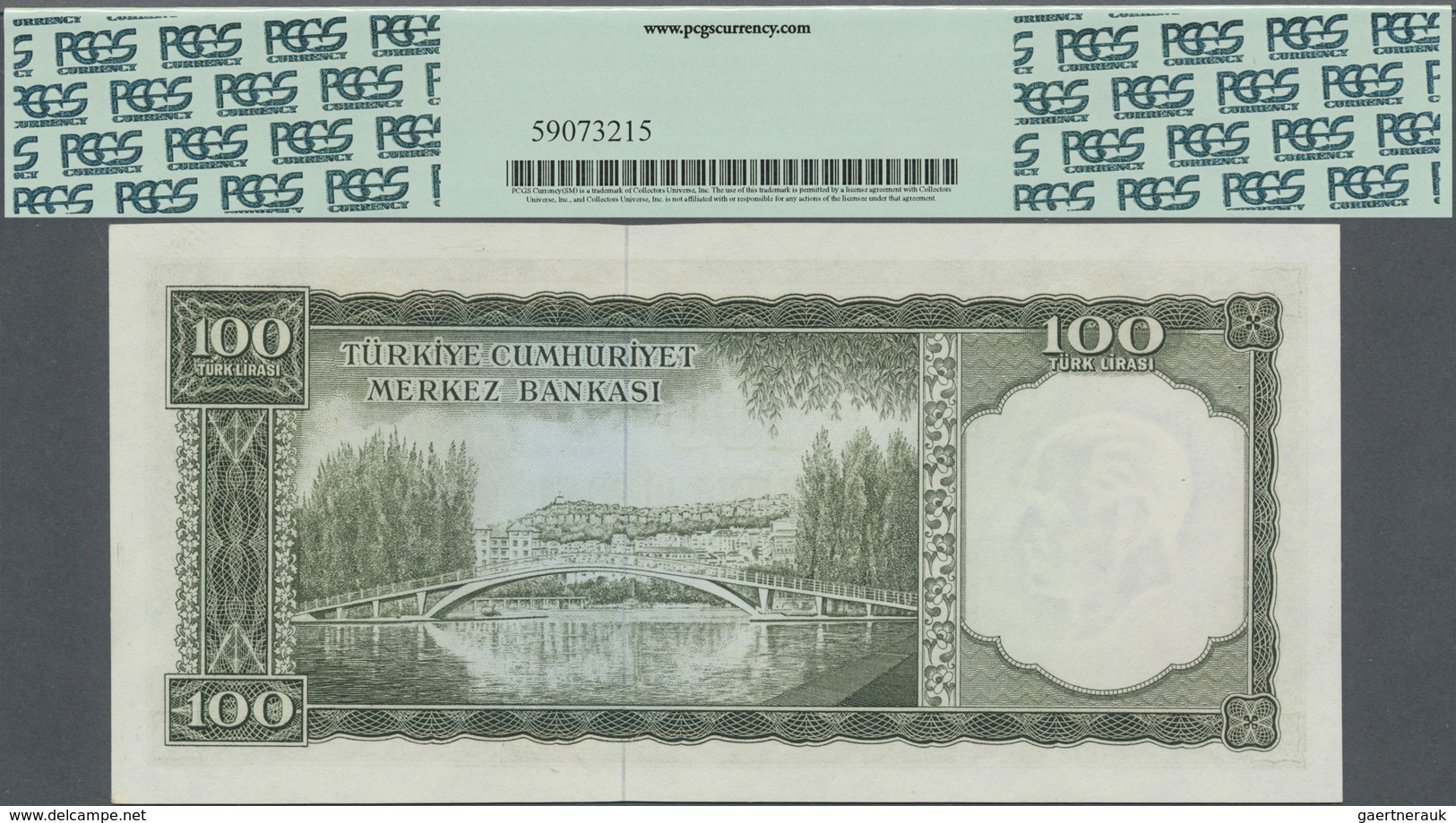 Turkey / Türkei: 100 Lira L.1930 (1.10.1964), P.177a, Almost Perfect Condition With A Tiny Spot At L - Turquie