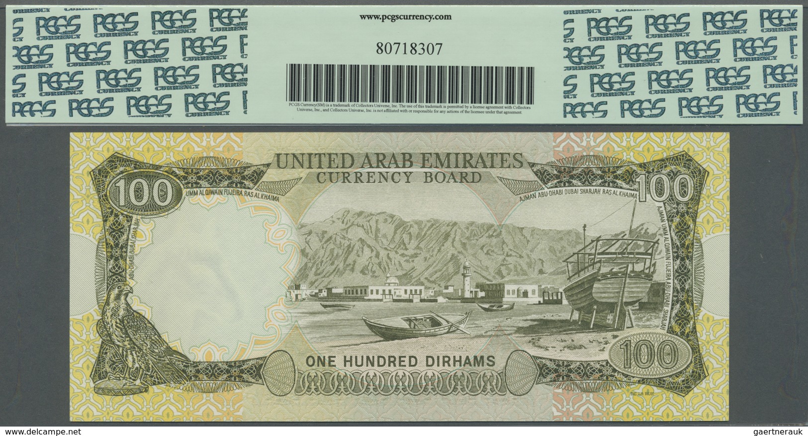 United Arab Emirates / Vereinigte Arabische Emirate: United Arab Emirates Currency Board 100 Dirhams - United Arab Emirates