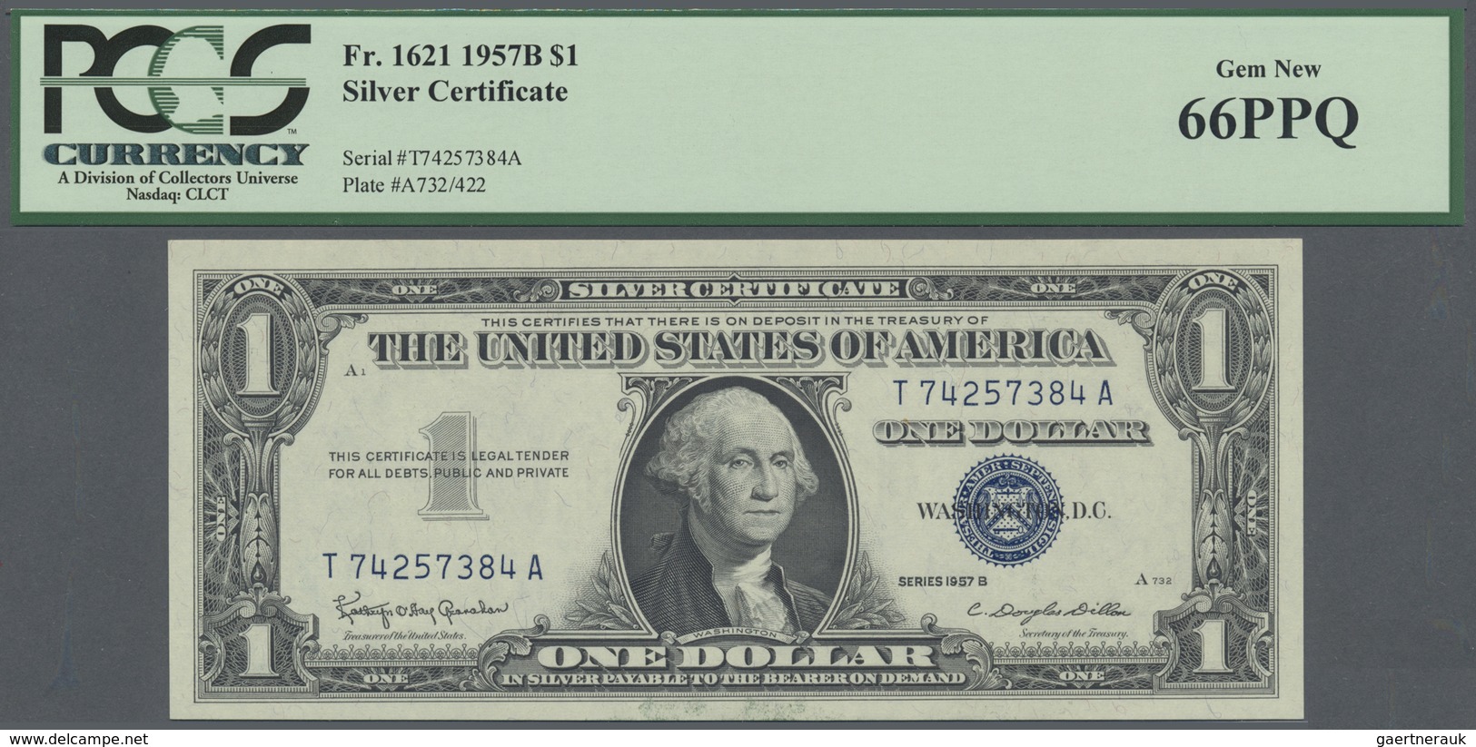 United States Of America: Set With 3 Banknotes 1 Dollar Silver Certificate Series 1957B With Signatu - Altri & Non Classificati