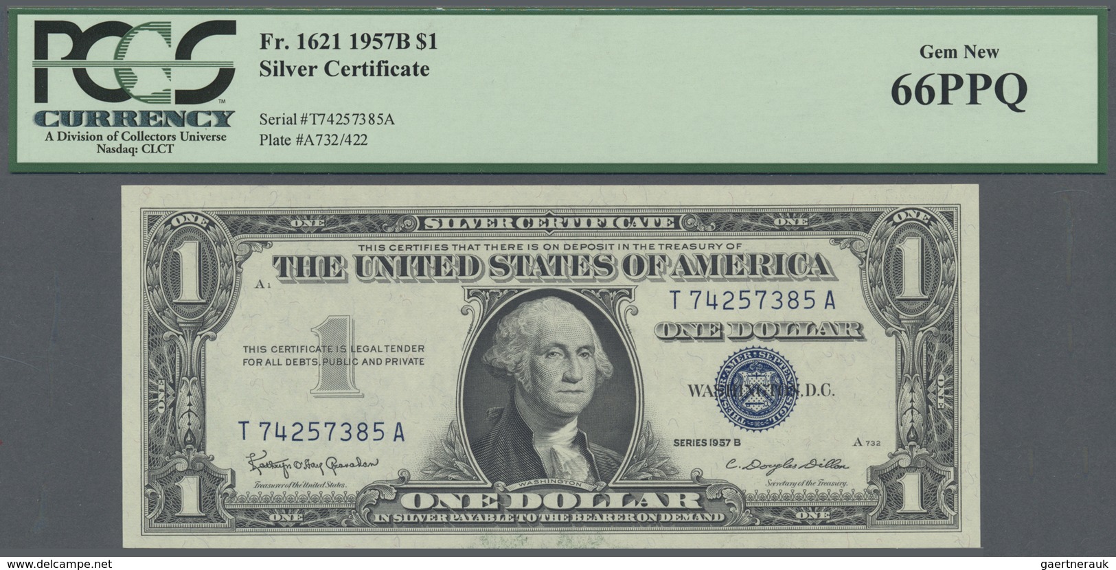 United States Of America: Set With 3 Banknotes 1 Dollar Silver Certificate Series 1957B With Signatu - Altri & Non Classificati
