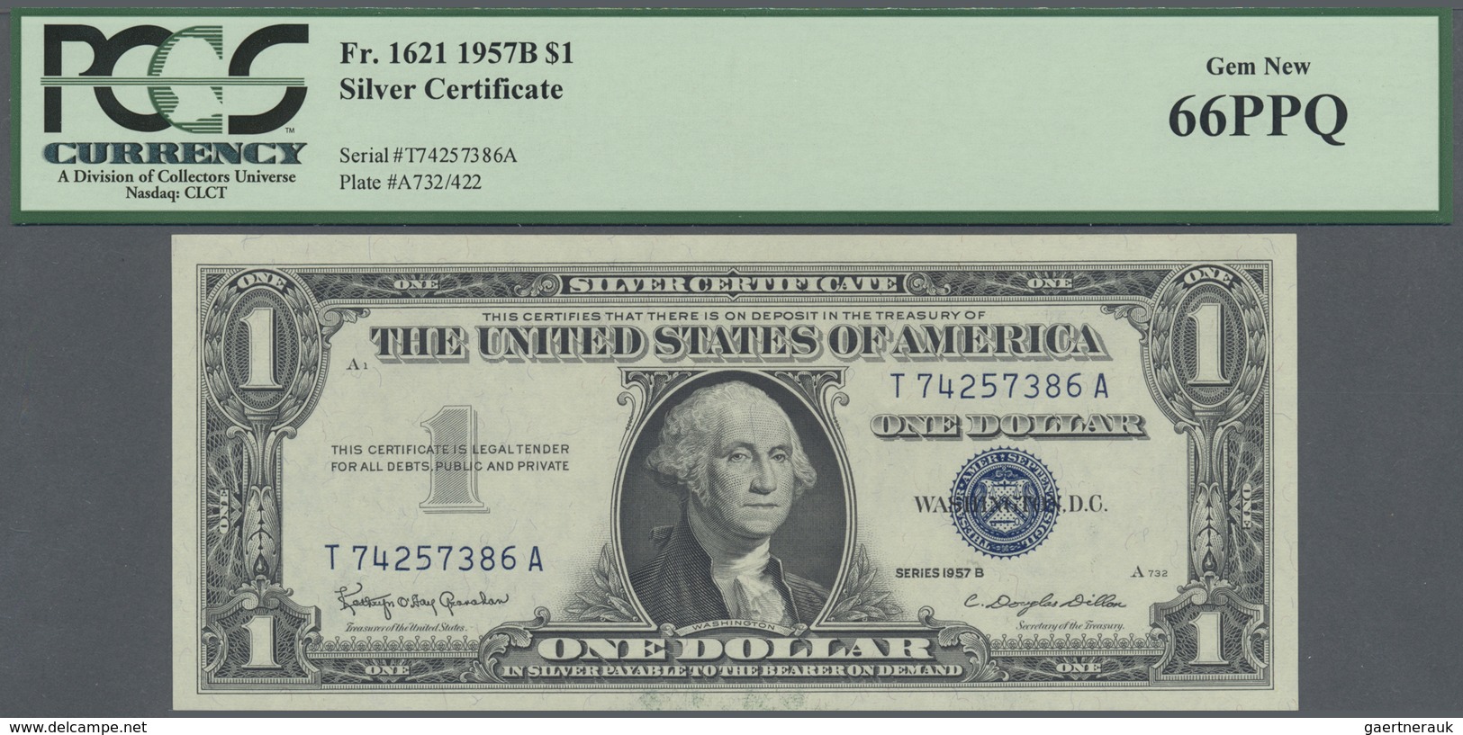 United States Of America: Set With 3 Banknotes 1 Dollar Silver Certificate Series 1957B With Signatu - Other & Unclassified